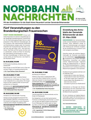 Nordbahn News vom 1772236800