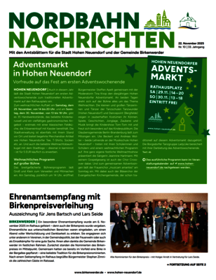 Nordbahn News vom 1763596800